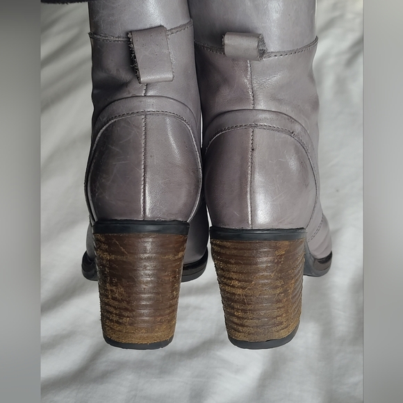 Eric Michael Leather Ankle Boots Grey with Heel Sz 37 Sz 6.5/7 - Picture 7 of 12